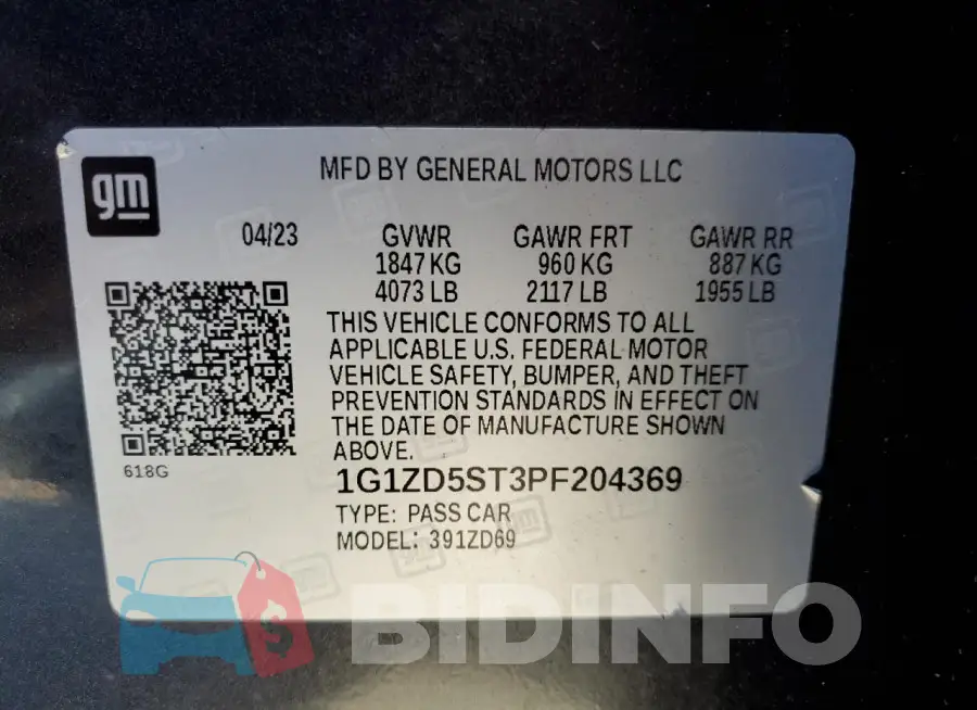 1G1ZD5ST3PF204369 Photo# 12