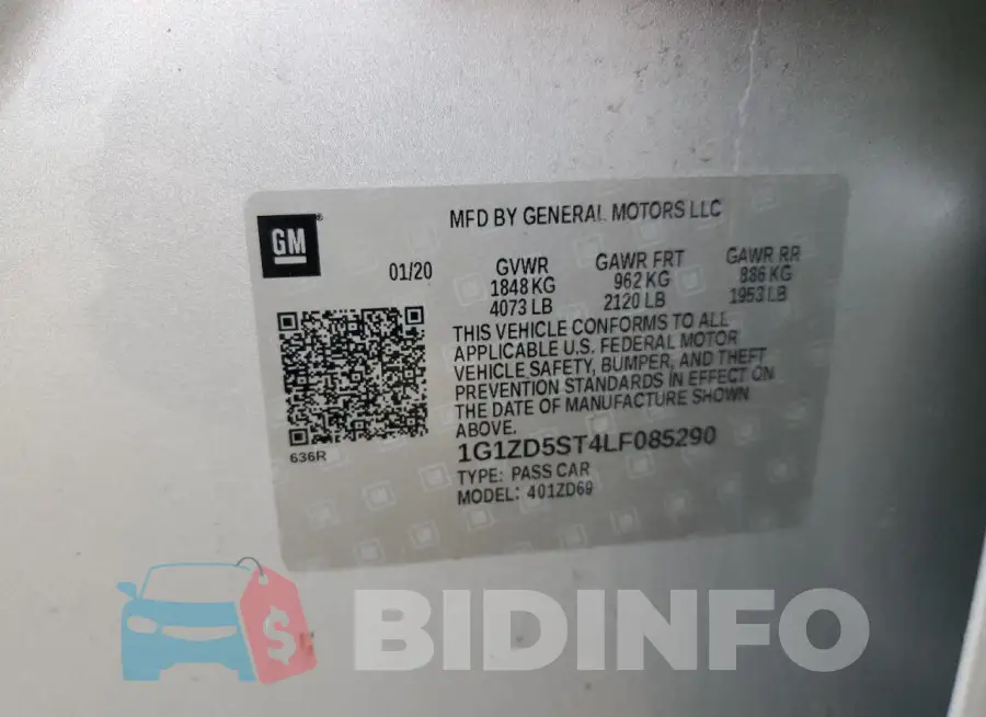 1G1ZD5ST4LF085290 Photo# 13