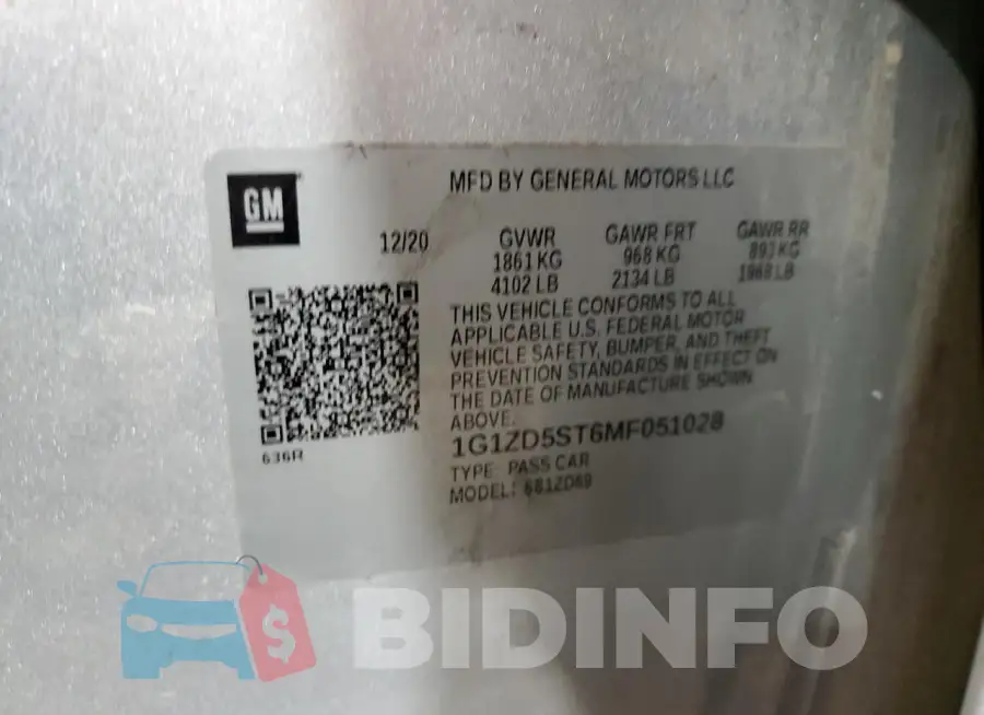 1G1ZD5ST6MF051028 Photo# 12