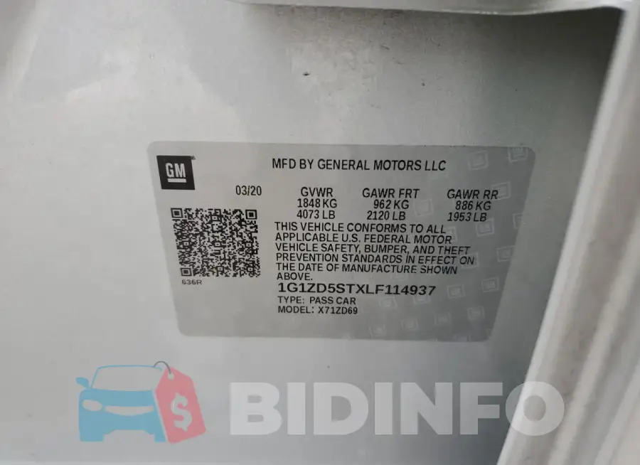 1G1ZD5STXLF114937 Photo# 12