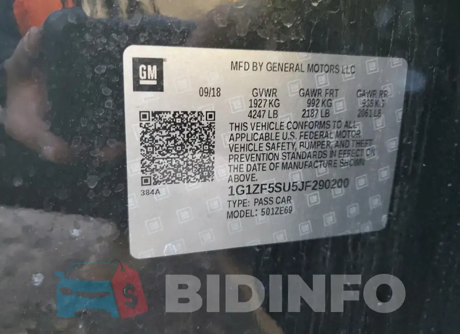 1G1ZF5SU5JF290200 Photo# 12
