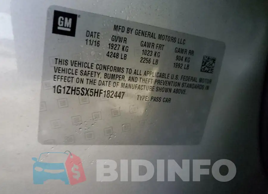 1G1ZH5SX5HF182447 Photo# 12