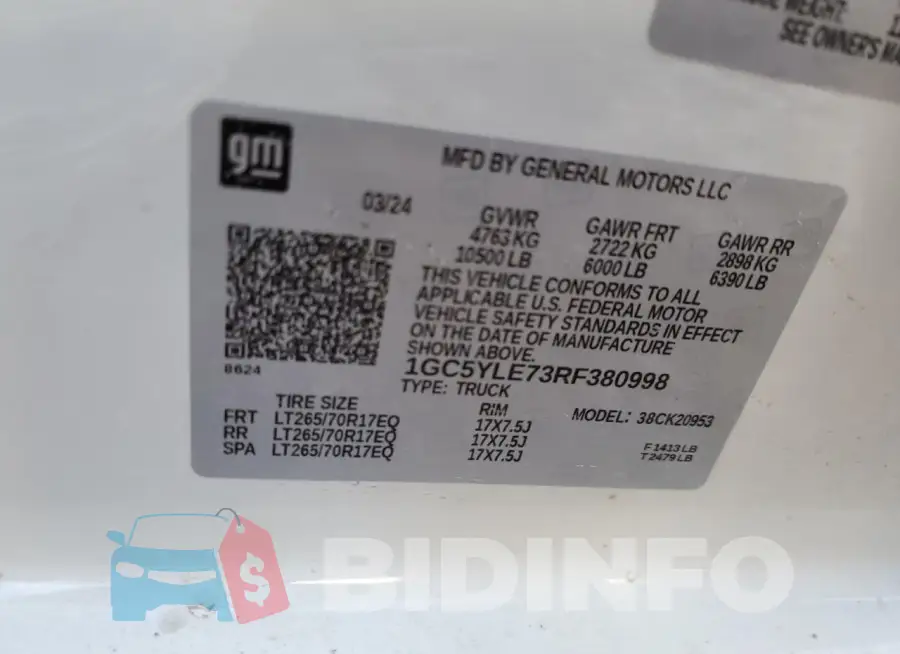 1GC5YLE73RF380998 Photo# 13