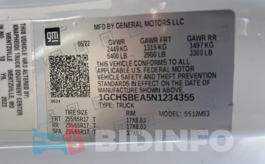 1GCHSBEA5N1234355 Photo# 10