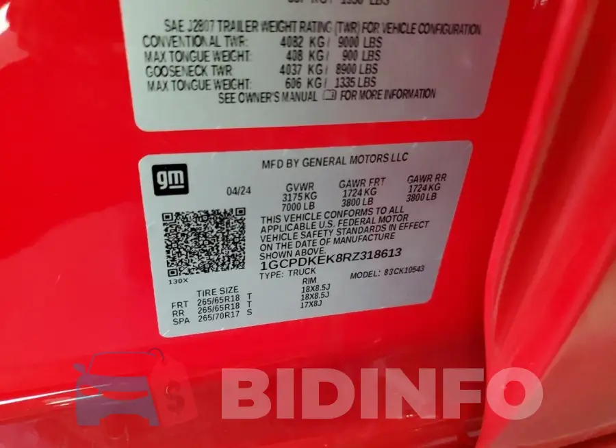 1GCPDKEK8RZ318613 Photo# 13