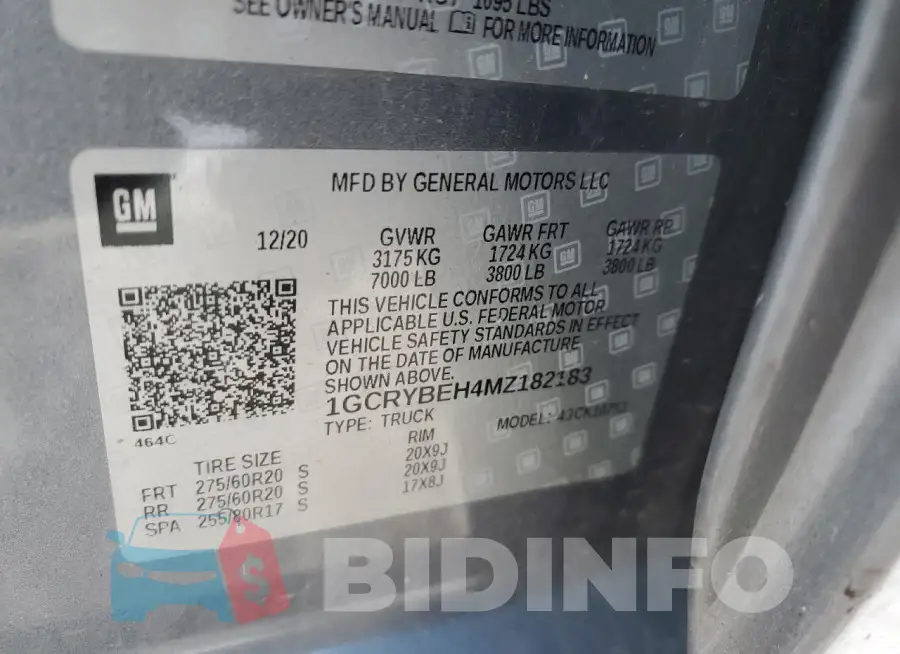1GCRYBEH4MZ182183 Photo# 12