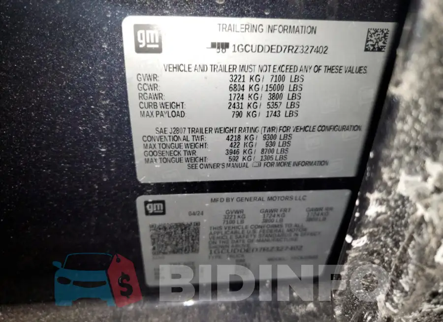1GCUDDED7RZ327402 Photo# 12