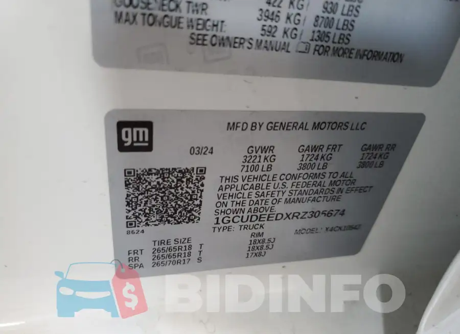 1GCUDEEDXRZ305674 Photo# 12