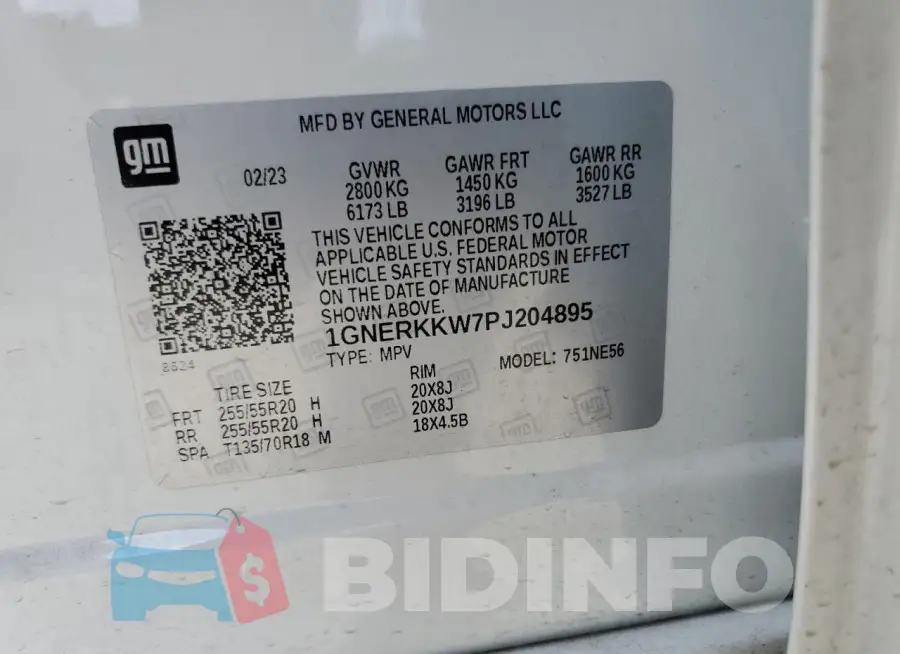1GNERKKW7PJ204895 Photo# 14