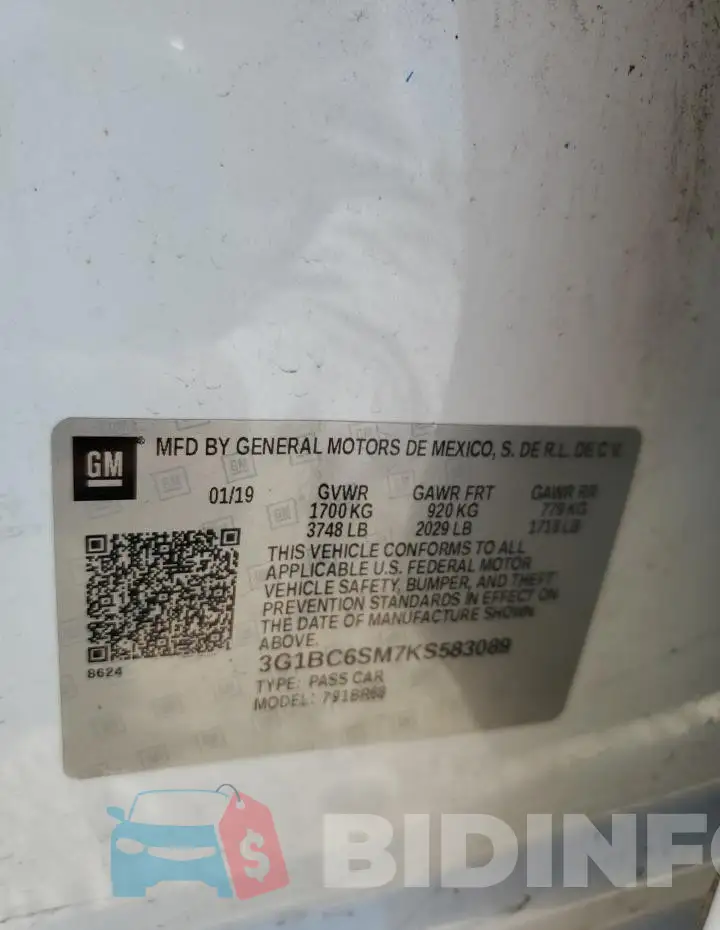 3G1BC6SM7KS583089 Photo# 12