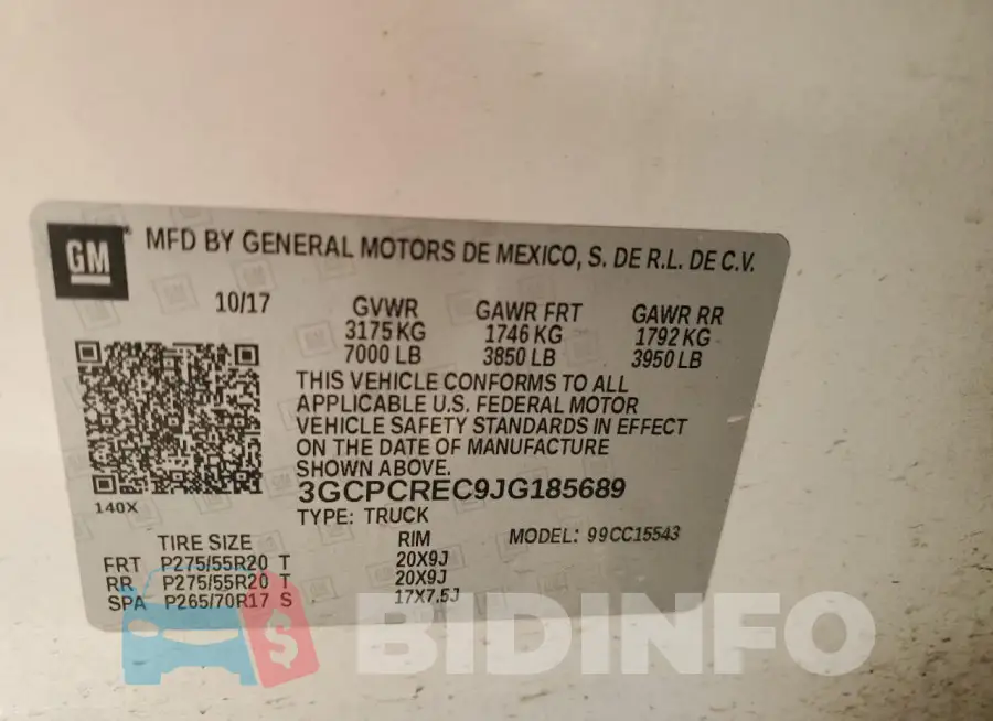 3GCPCREC9JG185689 Photo# 13