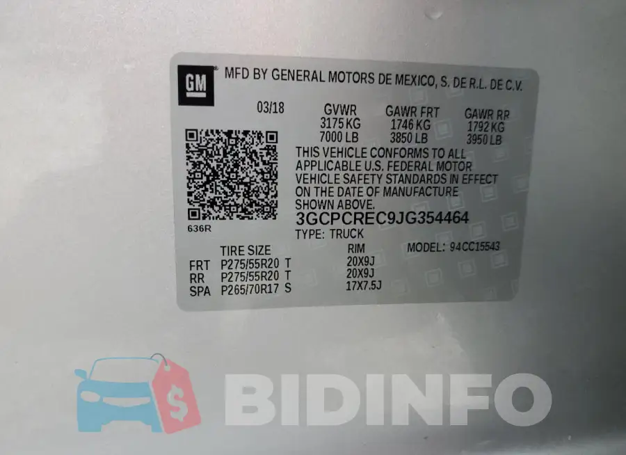 3GCPCREC9JG354464 Photo# 12
