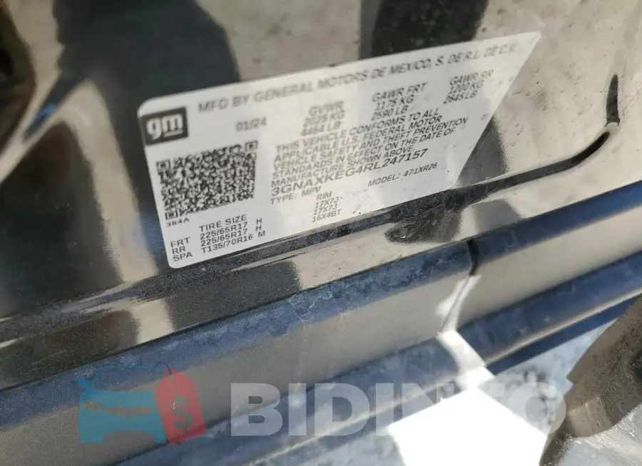 3GNAXKEG4RL247157 Photo# 14