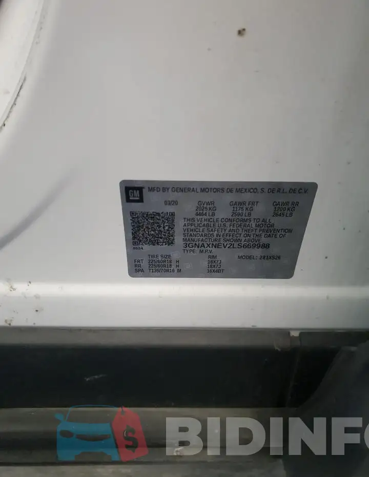 3GNAXNEV2LS669988 Photo# 12