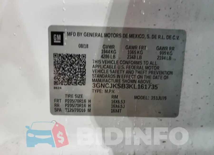 3GNCJKSB3KL161735 Photo# 13