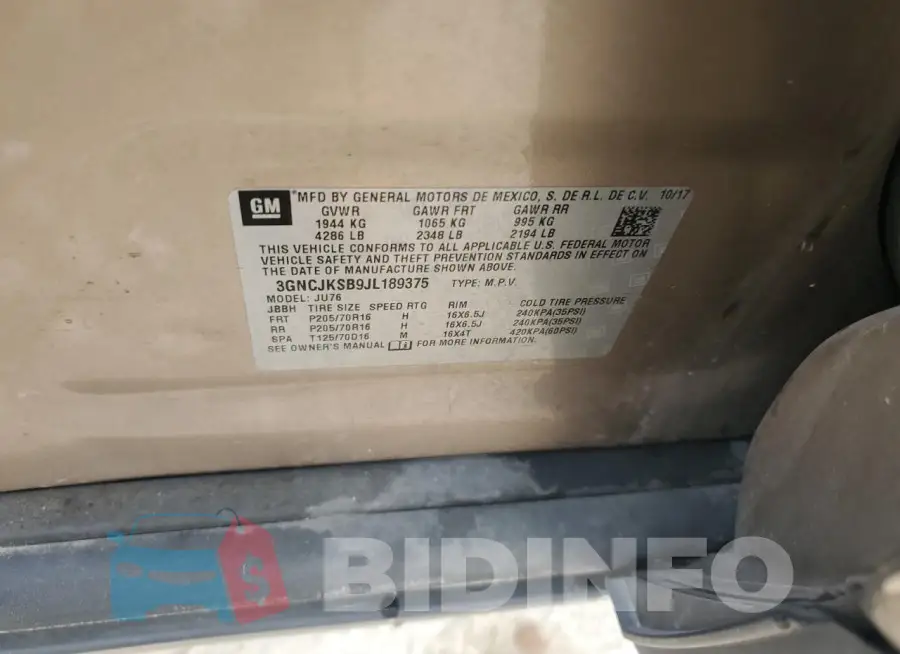 3GNCJKSB9JL189375 Photo# 13