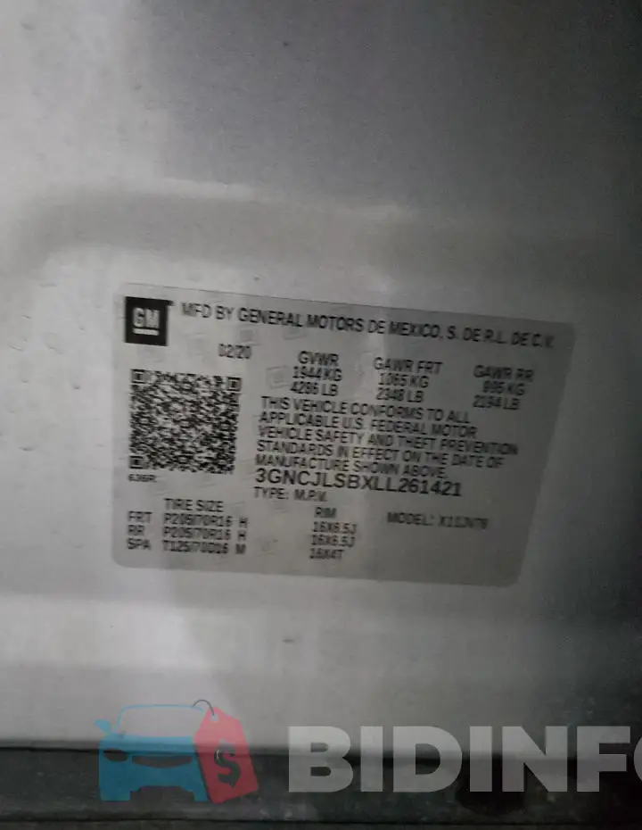 3GNCJLSBXLL261421 Photo# 13