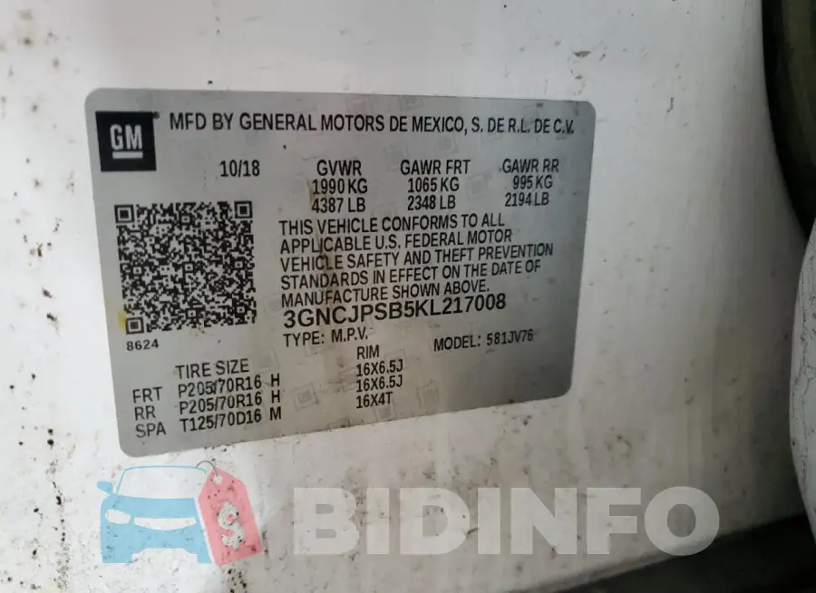 3GNCJPSB5KL217008 Photo# 13