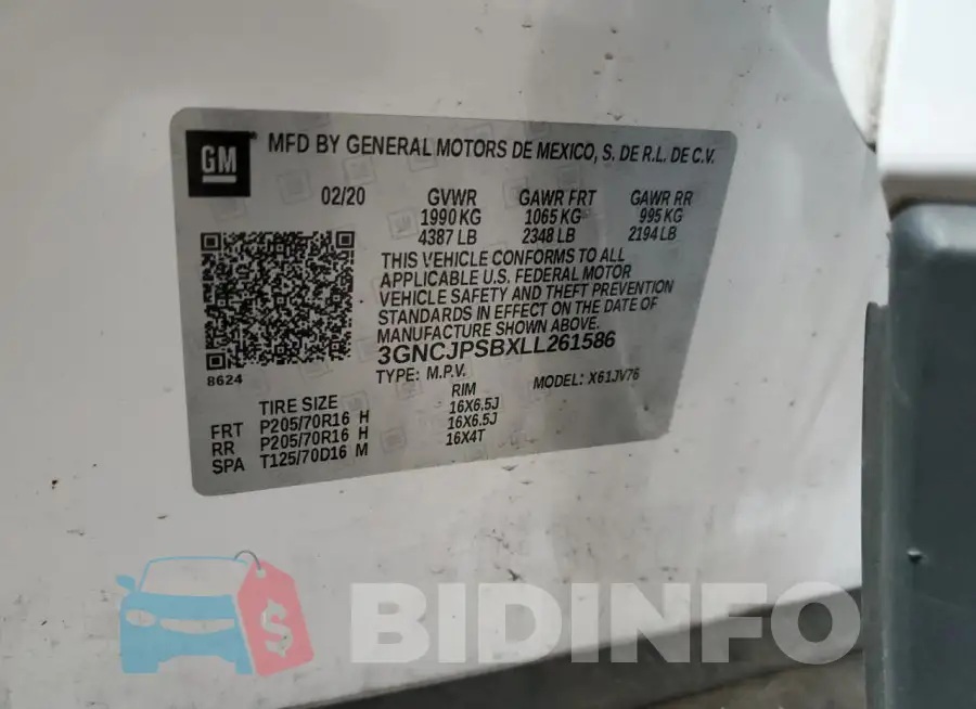 3GNCJPSBXLL261586 Photo# 13
