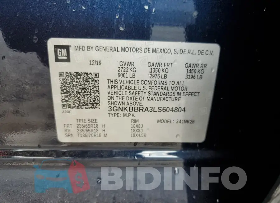 3GNKBBRA3LS604804 Photo# 13