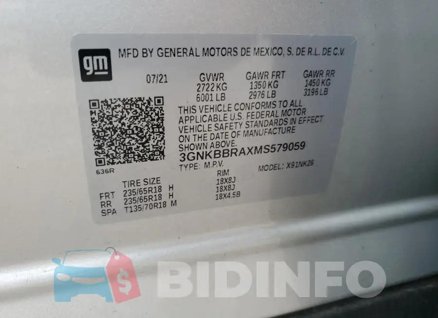 3GNKBBRAXMS579059 Photo# 13