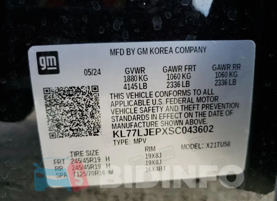 KL77LJEPXSC043602 Photo# 13