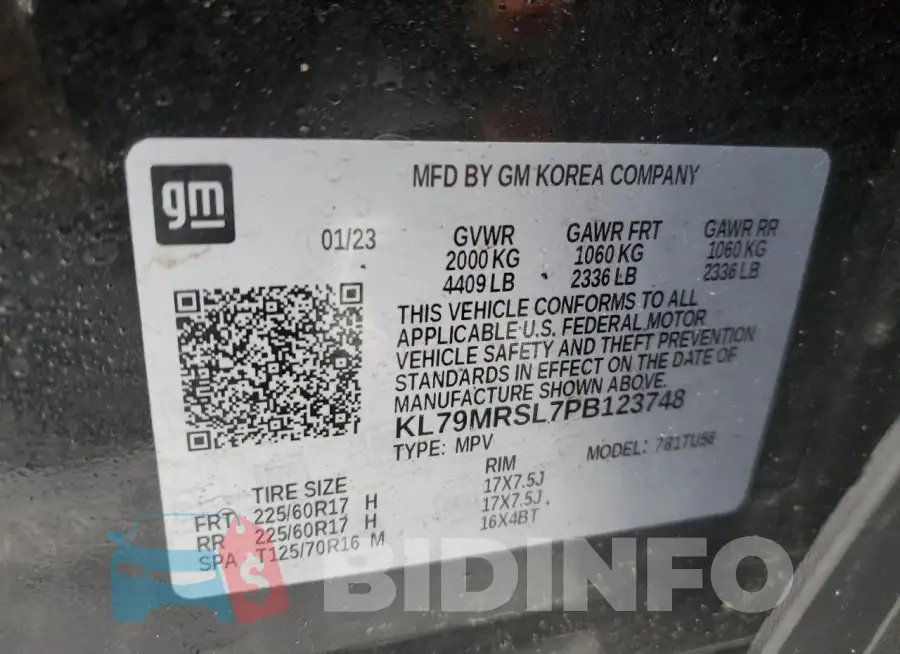 KL79MRSL7PB123748 Photo# 13