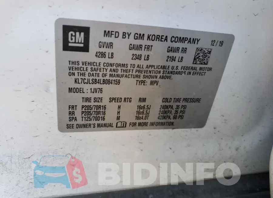KL7CJLSB4LB084159 Photo# 13