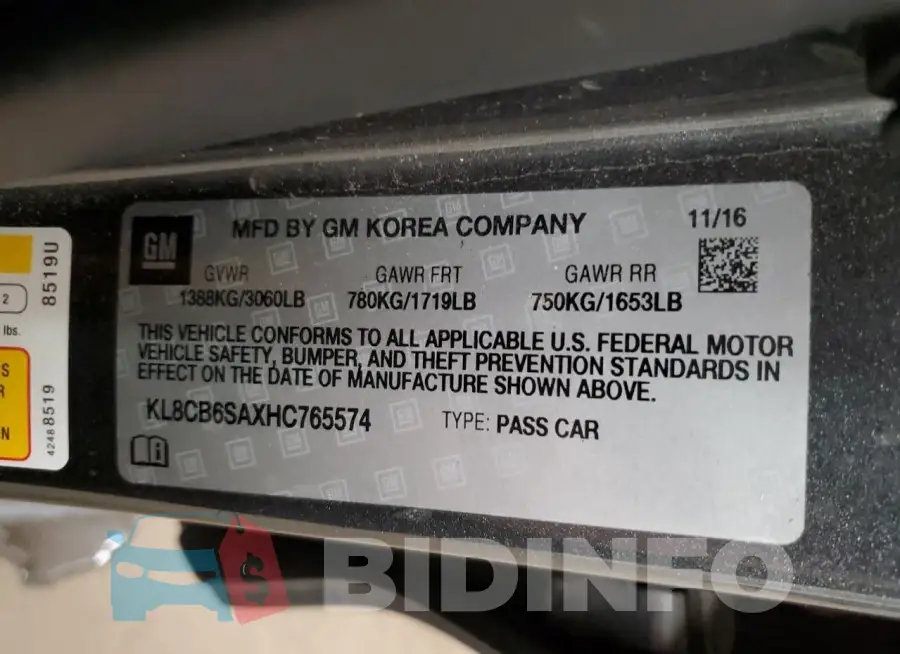 KL8CB6SAXHC765574 Photo# 13