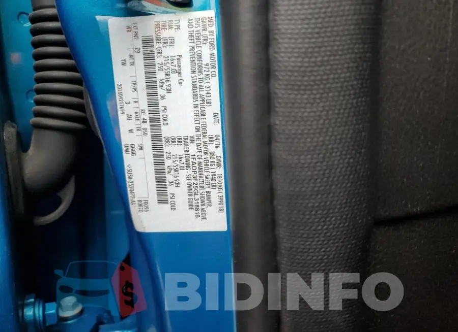 1FADP3F25GL318816 Photo# 12