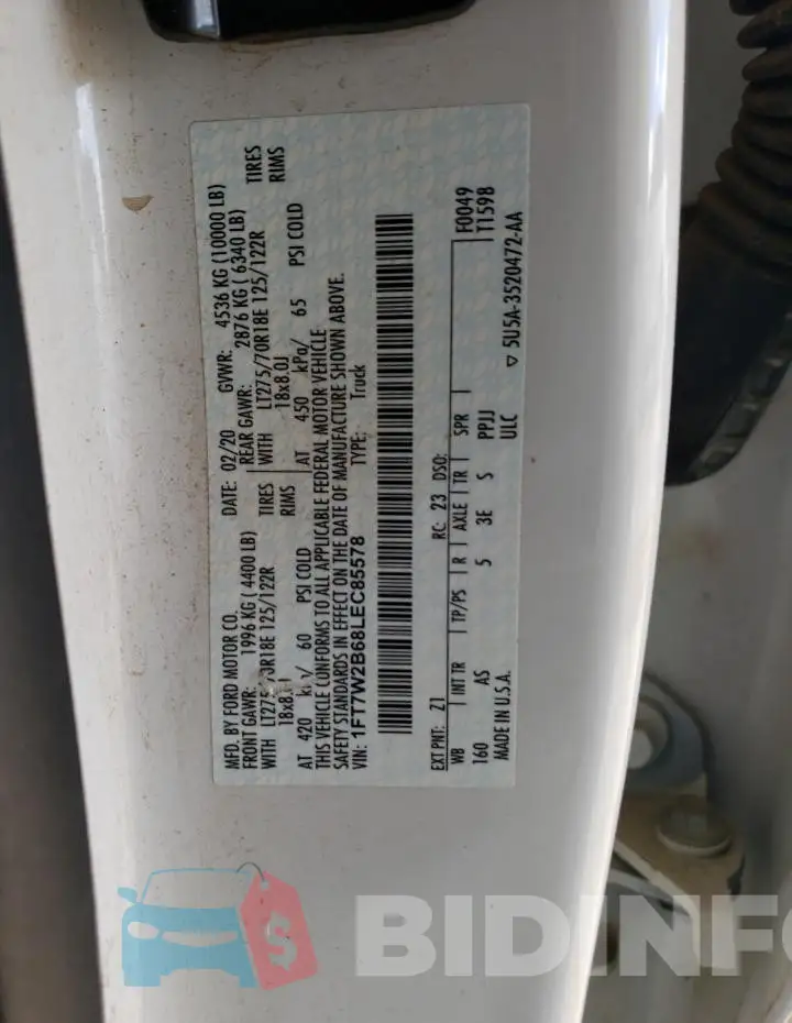 1FT7W2B68LEC85578 Photo# 12
