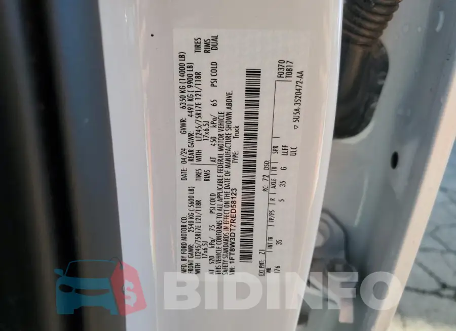 1FT8W3DT7RED58123 Photo# 12