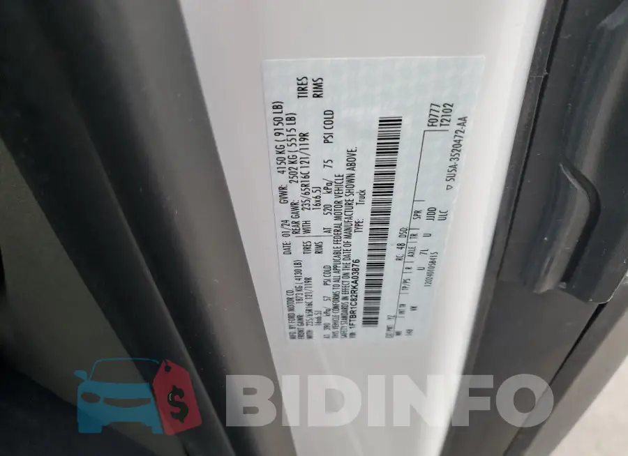 1FTBR1C82RKA03876 Photo# 14