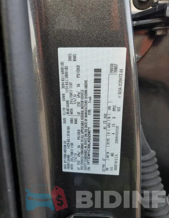 1FTEW1C59LKD25871 Photo# 12