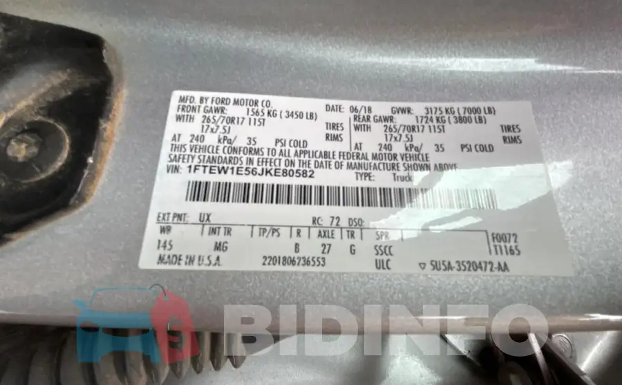 1FTEW1E56JKE80582 Photo# 10