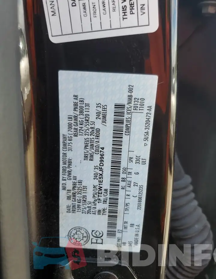 1FTEW1E5XJFD99674 Photo# 13