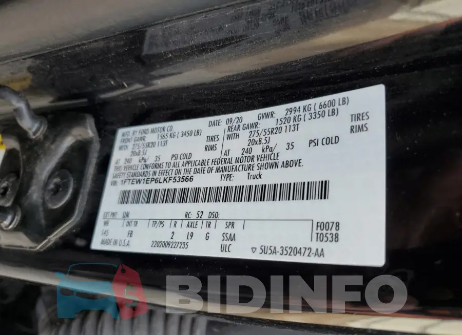 1FTEW1EP6LKF53566 Photo# 12