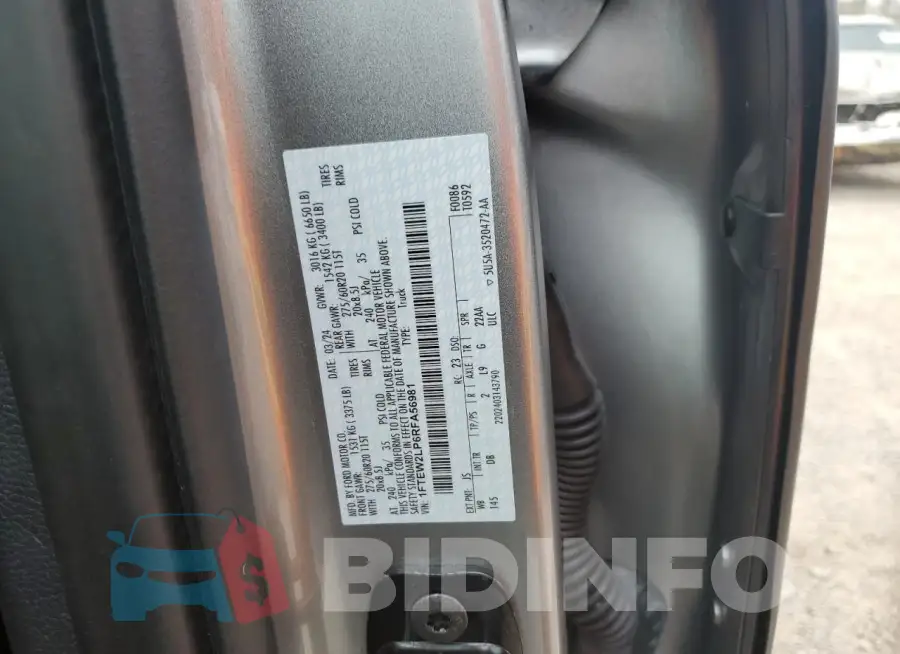 1FTEW2LP6RFA56981 Photo# 12