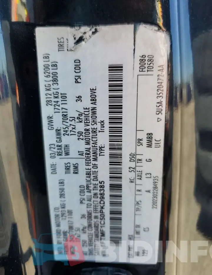 1FTMF1C50PKD98385 Photo# 12