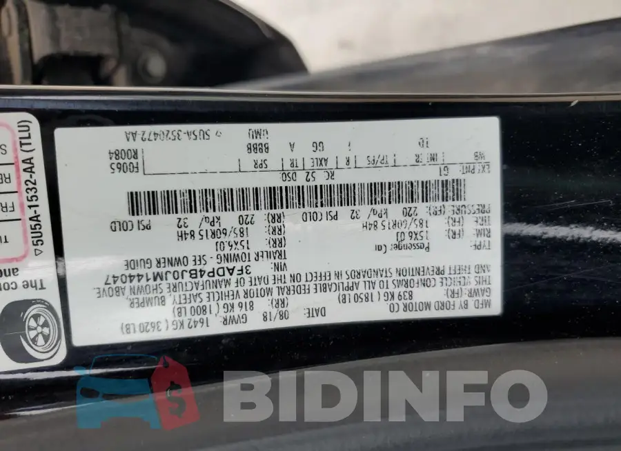 3FADP4BJ0JM144047 Photo# 12
