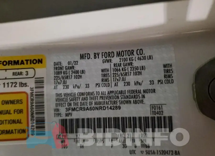 3FMCR9A60NRD14289 Photo# 12