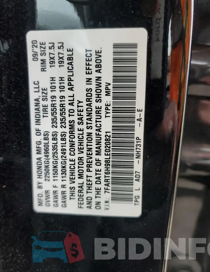 7FART6H98LE020821 Photo# 13