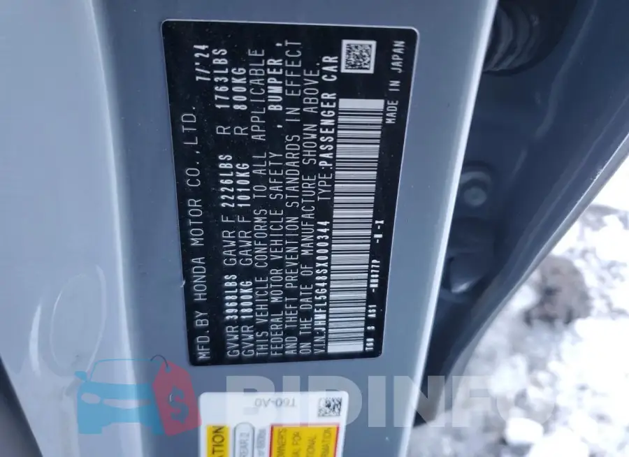 JHMFL5G48SX000344 Photo# 12