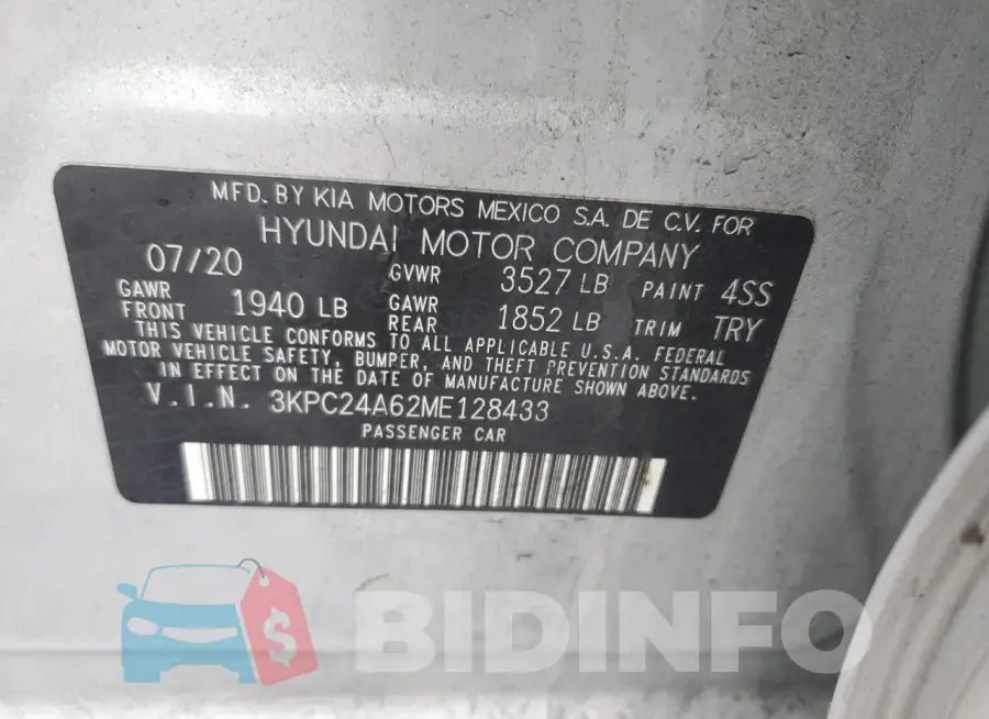 3KPC24A62ME128433 Photo# 13