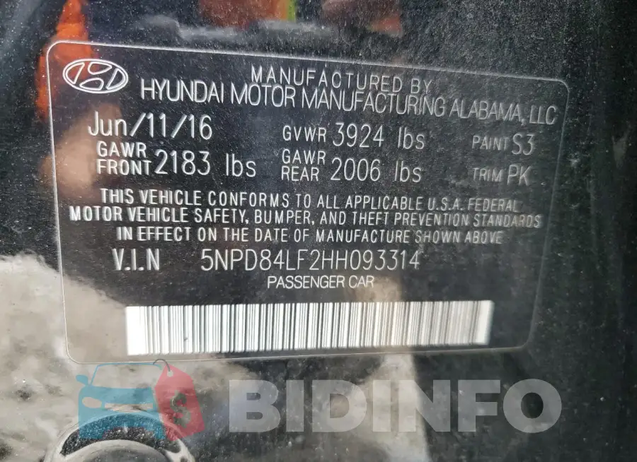 5NPD84LF2HH093314 Photo# 13