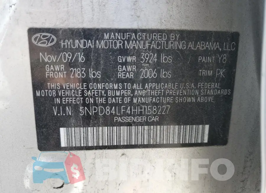 5NPD84LF4HH158227 Photo# 13