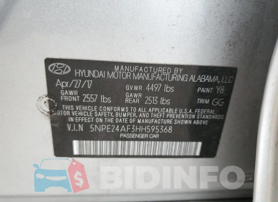 5NPE24AF3HH595368 Photo# 12