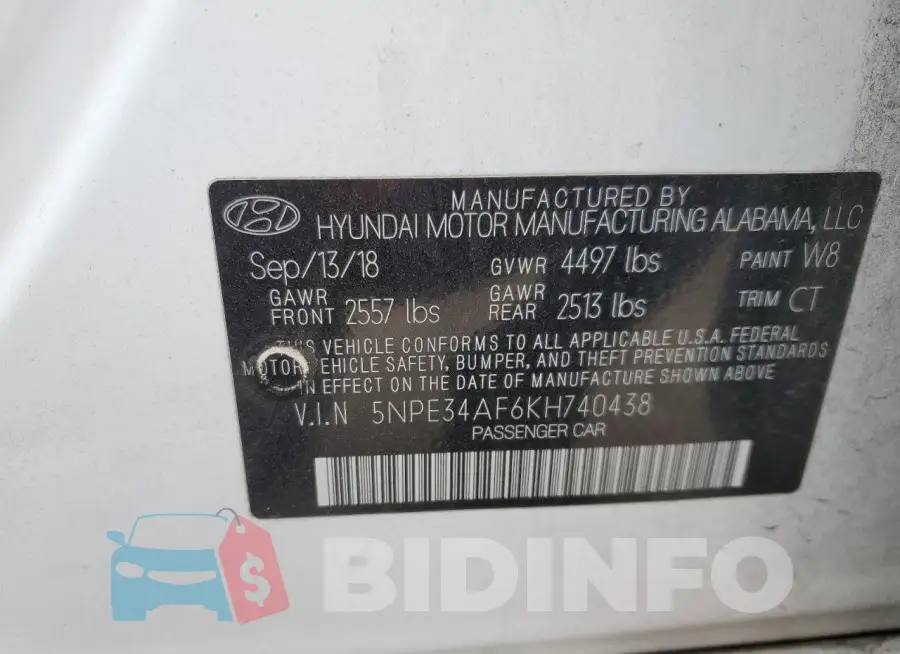 5NPE34AF6KH740438 Photo# 12