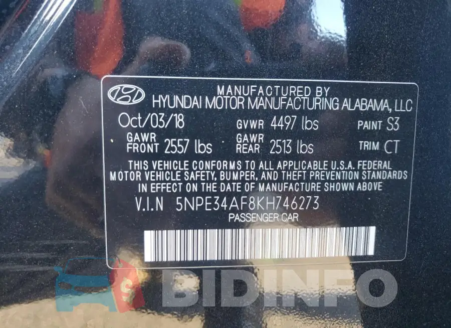5NPE34AF8KH746273 Photo# 12