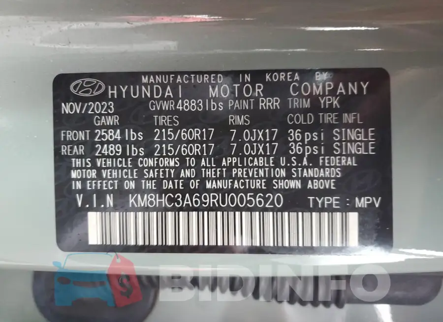 KM8HC3A69RU005620 Photo# 13